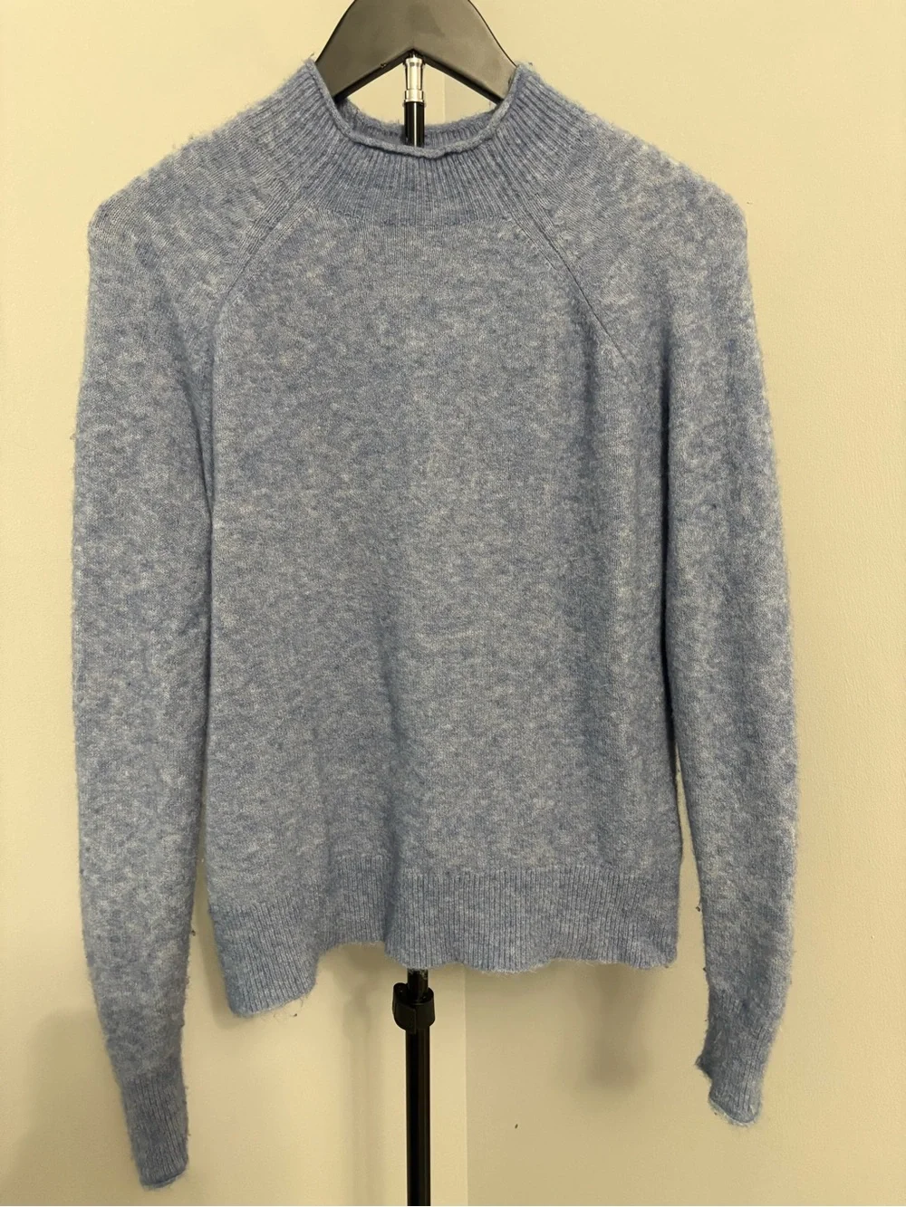 J.Crew Mockneck Sweater Supersoft Yarn Powder Blue Coastal Granddaughter Small